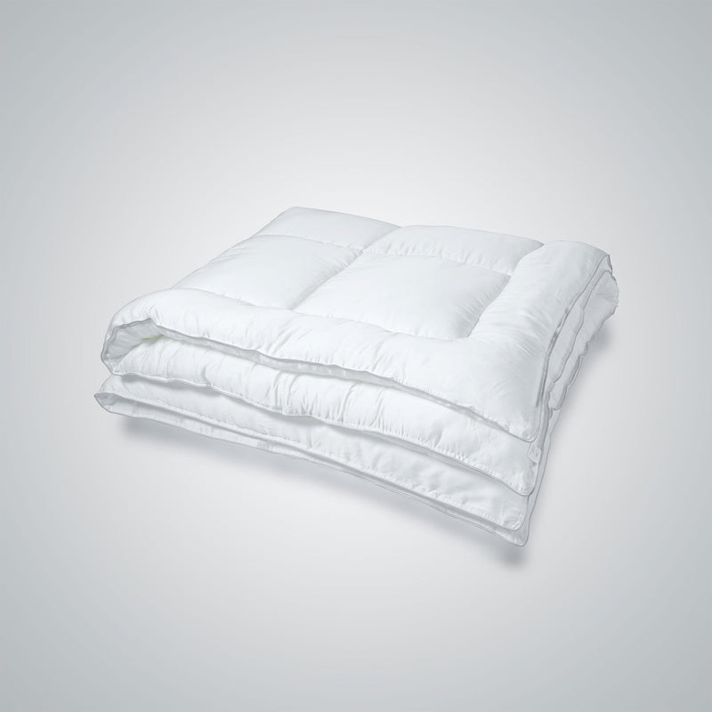 image of a folded 13.5 tog tencel duvet