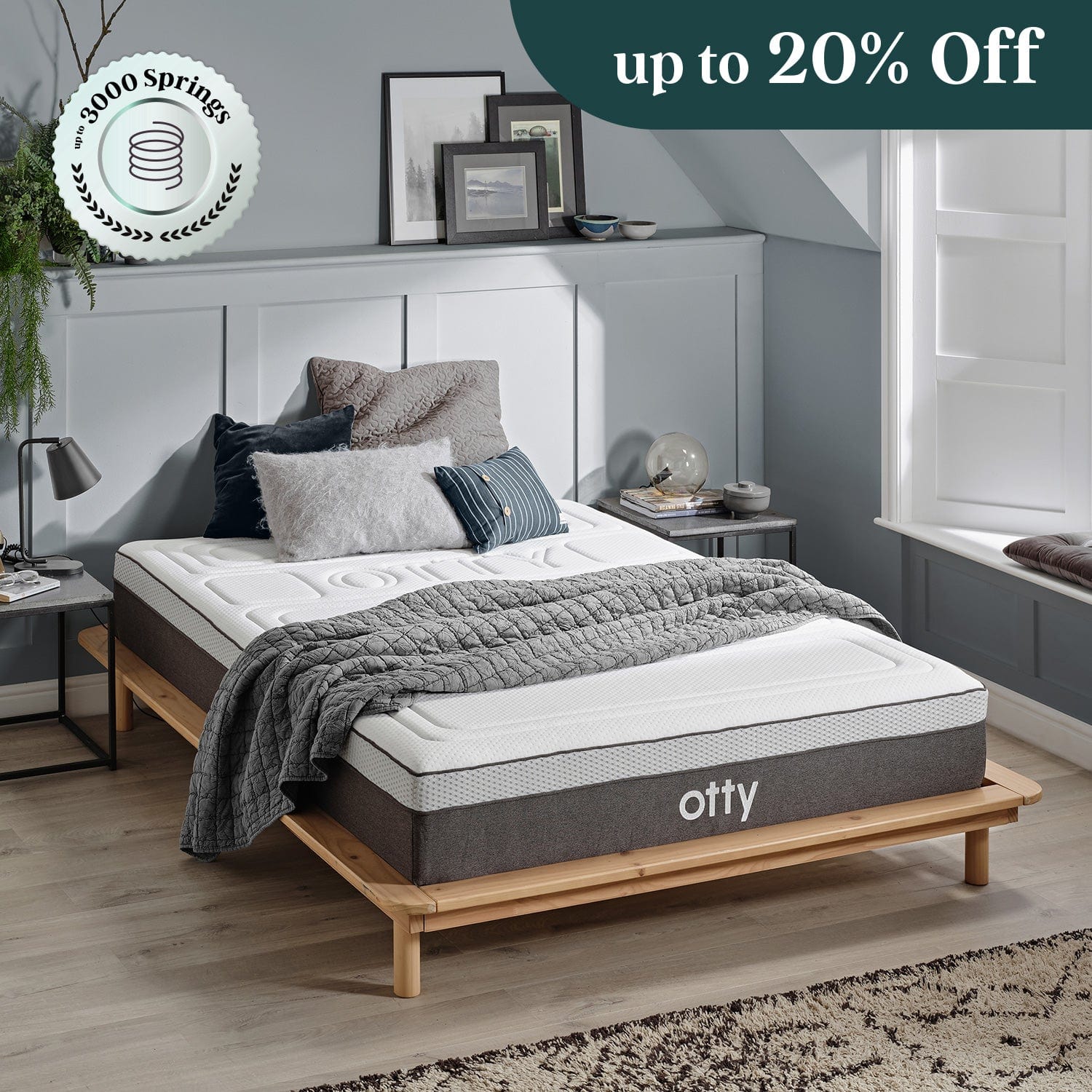 Hybrid Bamboo Memory Foam Mattress With Charcoal – OTTY Sleep